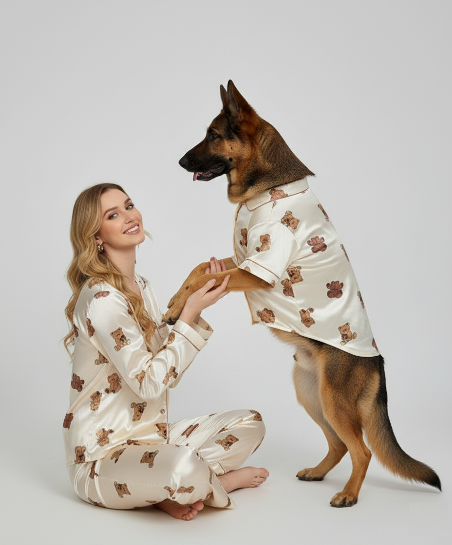 MamaPaws | Matchende Mama og Hund Pyjamasæt
