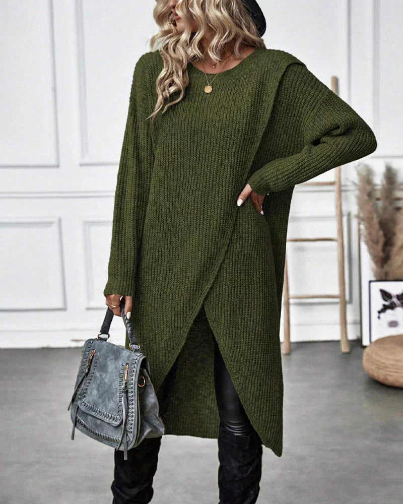Sylvia Pull Kvinde – Lang Elegant & Komfortabel Sweater til Chic Hverdaglook