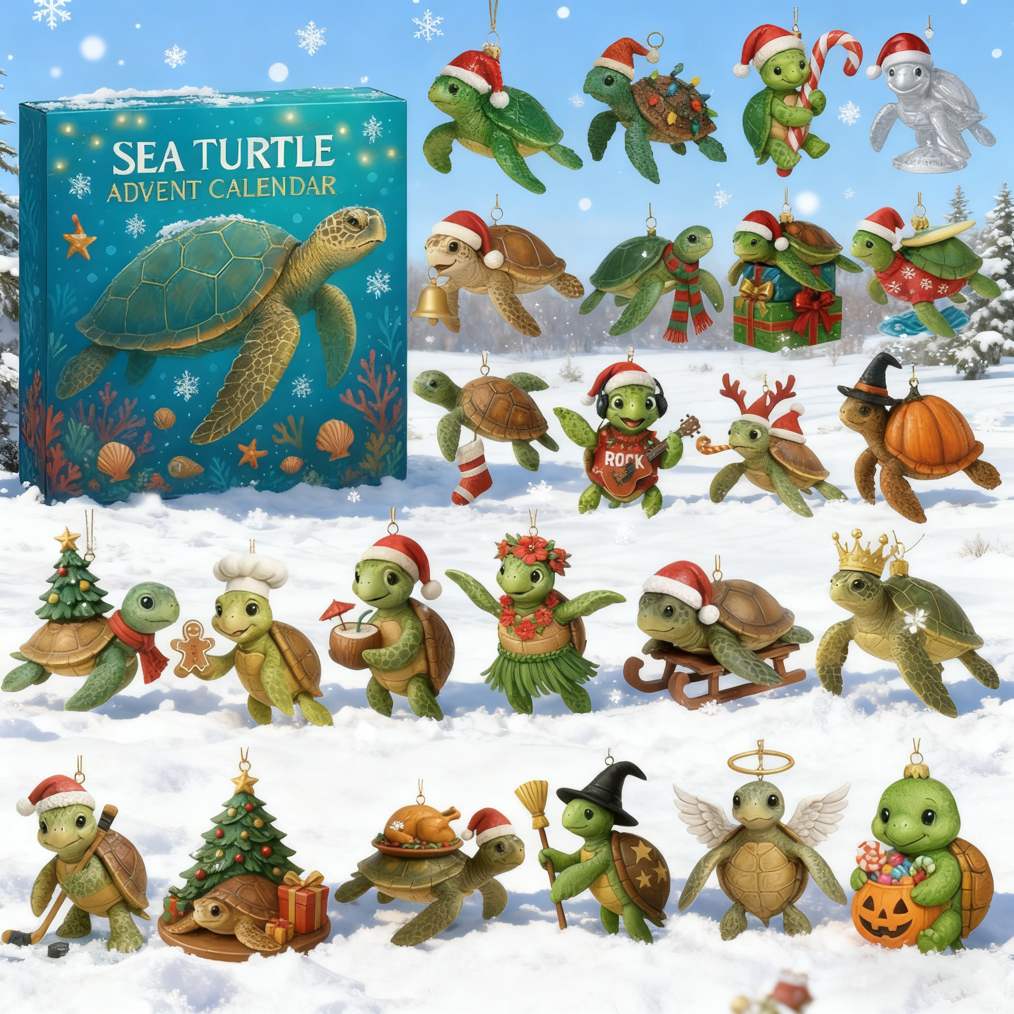 EcoWave | 2025 Havskildpadde Adventskalender Miljøvenlige Gaver