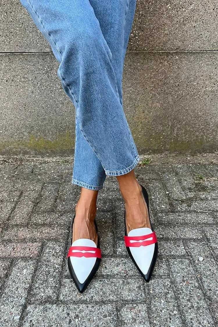 TO-FARVEDE SPIDSE SLIPPER