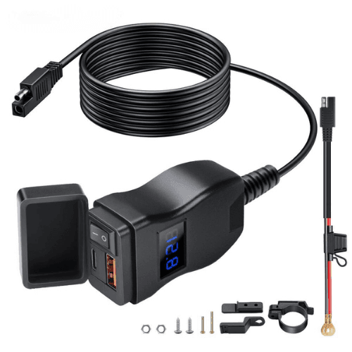 LuxCharge Elite Duo | Luksus dual USB oplader til motorcykler-zarada.dk