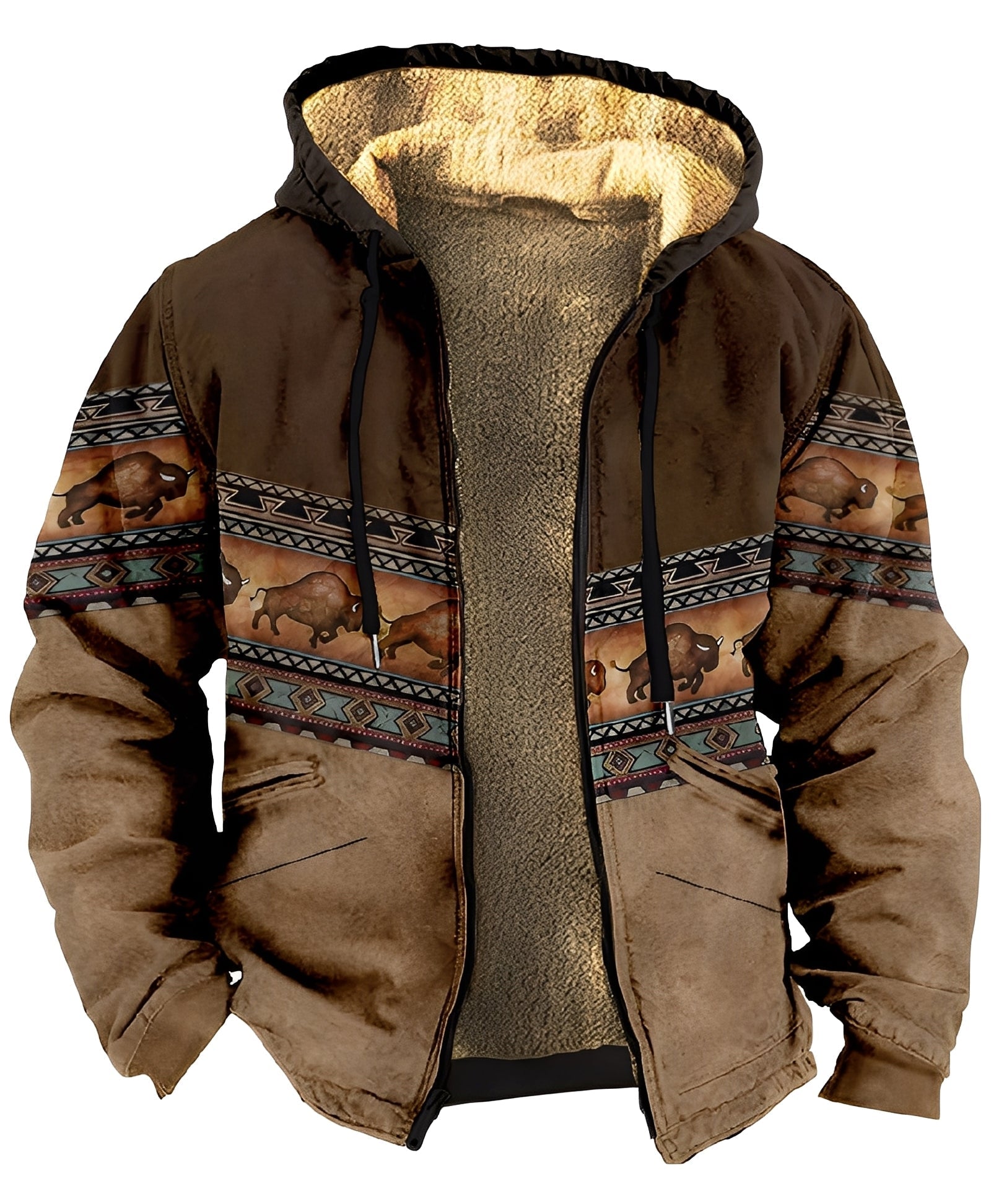 Mervin Herre Vest – Farveblok Hoodie i Blødt & Åndbart Stof