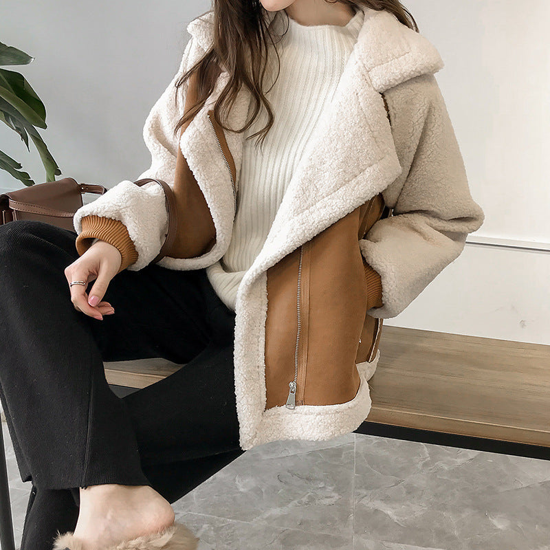 Emerald Veste Dame – Cozy Coat i Faux Fur med Varm Krave & Lynlås Lukning