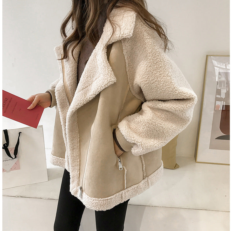 Emerald Veste Dame – Cozy Coat i Faux Fur med Varm Krave & Lynlås Lukning