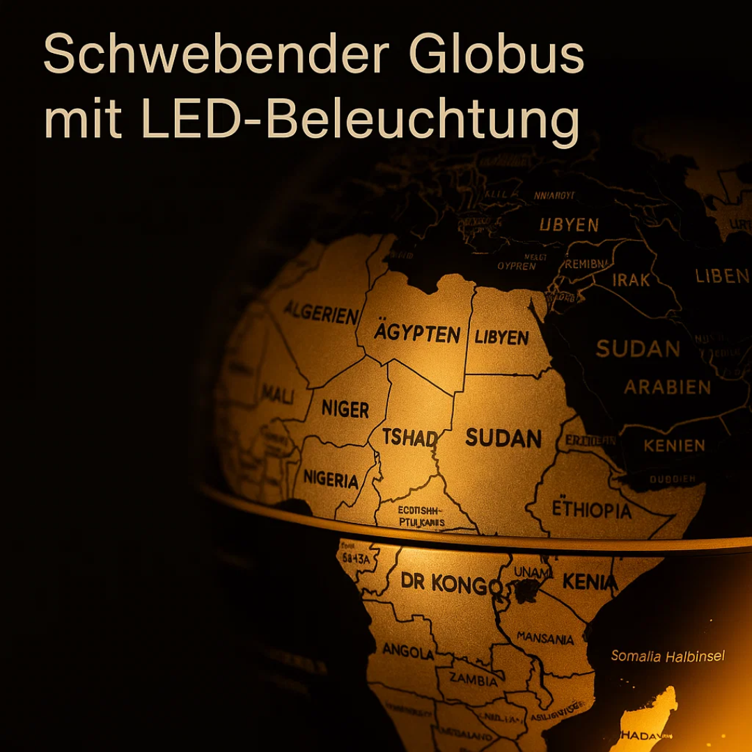 AstroGlobe LED Verdensbold – Svævende Globe Lampe med Magnetisk Ophæng