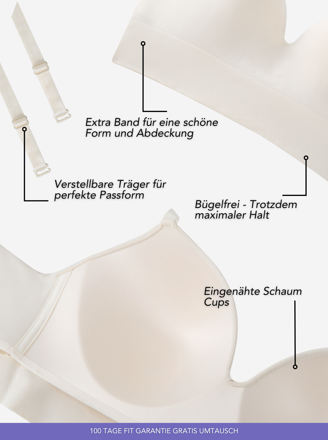 ElegancePlus Sømløs Balconette BH | Fuld Dækkende Komfort og Stil-zarada.dk