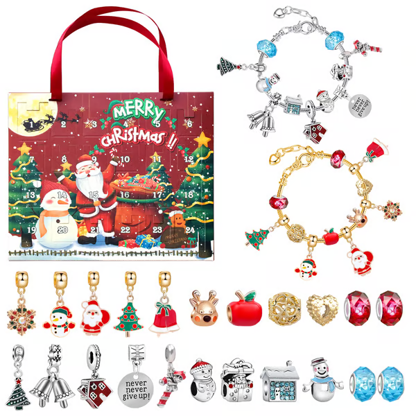 XmasBrace | 24 stk DIY julekalender armbåndssæt til festlig sjov