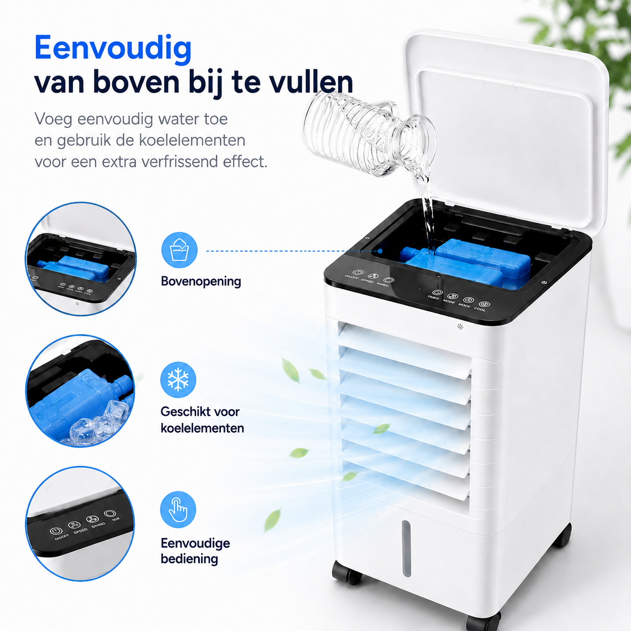 Bærbar Rammeløs Aircooler til Hjem & Kontor