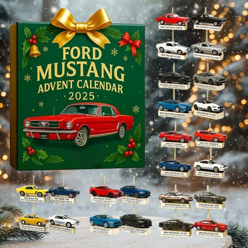 MustangMerry | Ford Mustang Julekalender 2025 Festlig Ferietælling