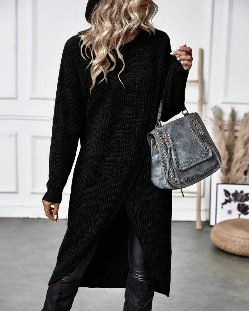 Sylvia Pull Kvinde – Lang Elegant & Komfortabel Sweater til Chic Hverdaglook