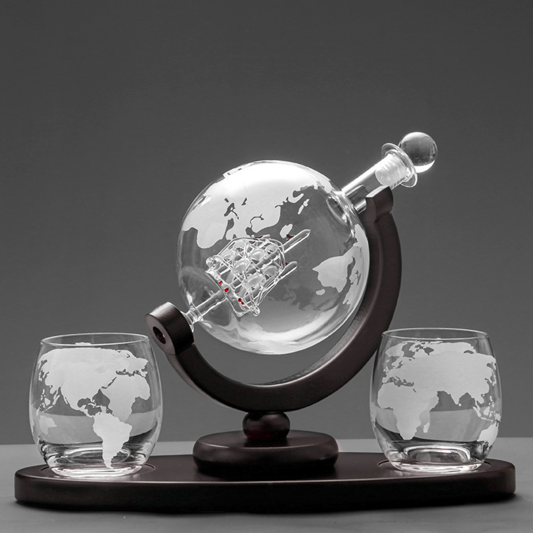 AtlasWhisk | Whiskey Globe Sæt Premium Drikkeglas til Entusiaster