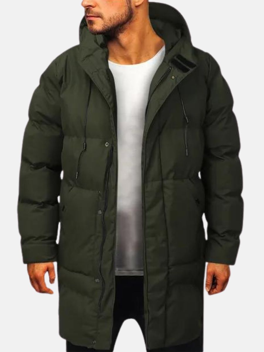 Cassius Herre Parka – Isolerende Polstring, Holdbart Nylon & Moderne Stil