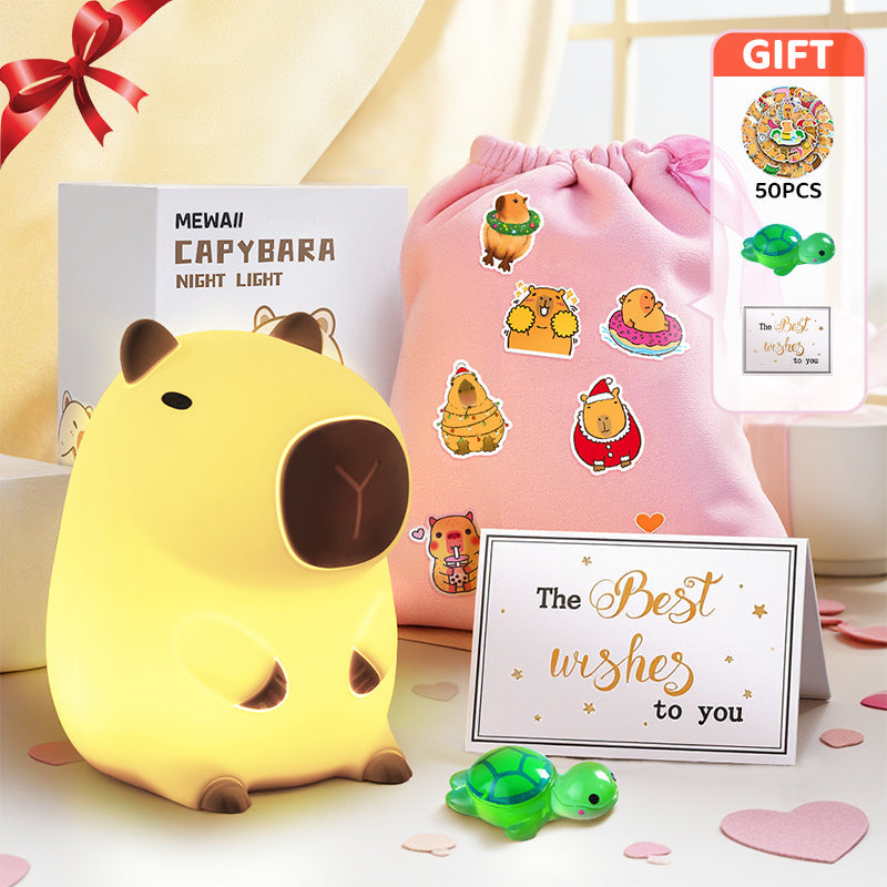 SquishBara | Capybara Squishy Nattelys Ideelt Gave til Alle Aldersgrupper