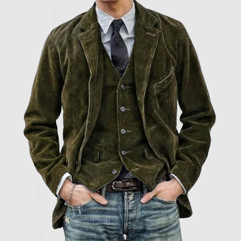 James Blazer Herre i Fløjl – Elegant, Varm & Alsidig med Moderne Vest
