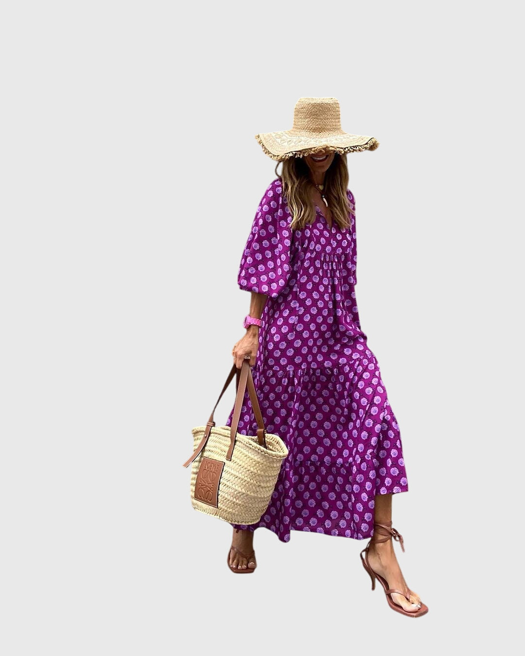 Boho Maxi Kjole – Åndbart Stof & Let Følelse
