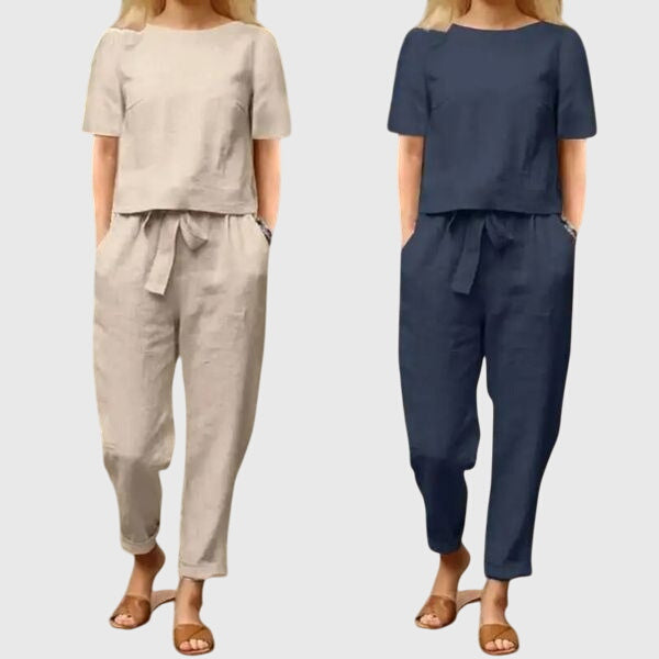Sommer Ubesværet Sommer Co-Ord – Flatterende Silhuet & Talje-Definerende Pasform