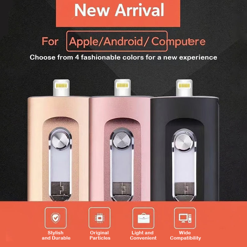 3-i-1 USB-flashdrev til Mobiltelefon og Computer