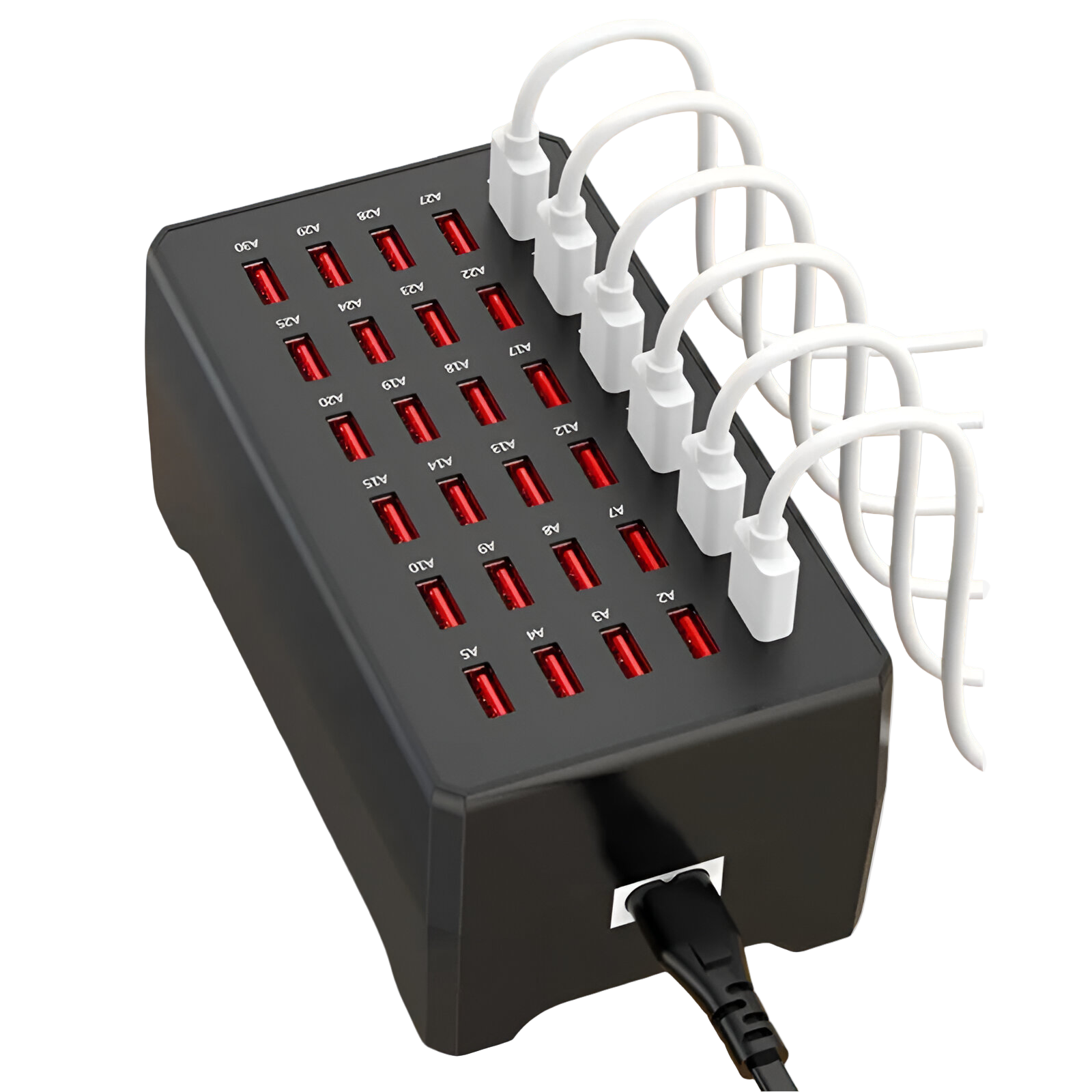 30-Port USB-A Opladningsstation til Hurtig Opladning