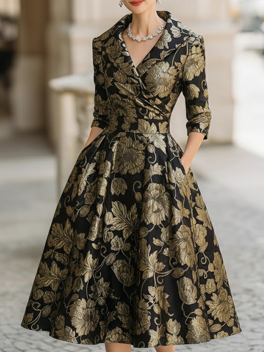 Meghan | Blomster Midi Kjole