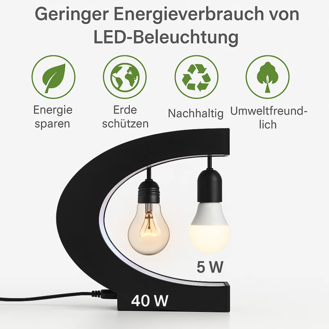 AstroGlobe LED Verdensbold – Svævende Globe Lampe med Magnetisk Ophæng