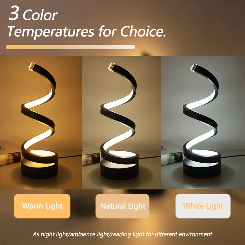SPIRALUX – Moderne Design Spiral LED Bordlampe (Dæmpbar)