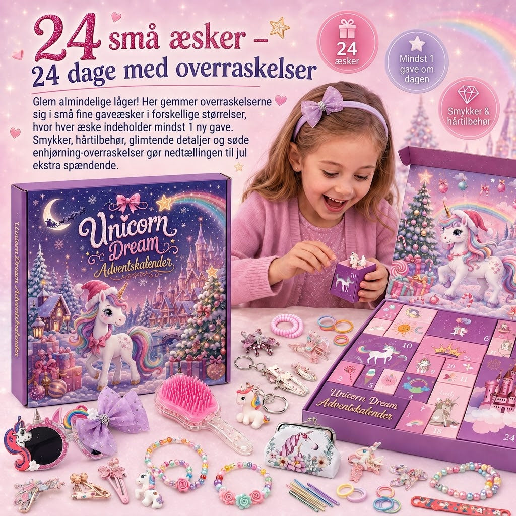 Enhörningsadventskalender 2026 – 24 dagar fyllda med magiska överraskningar