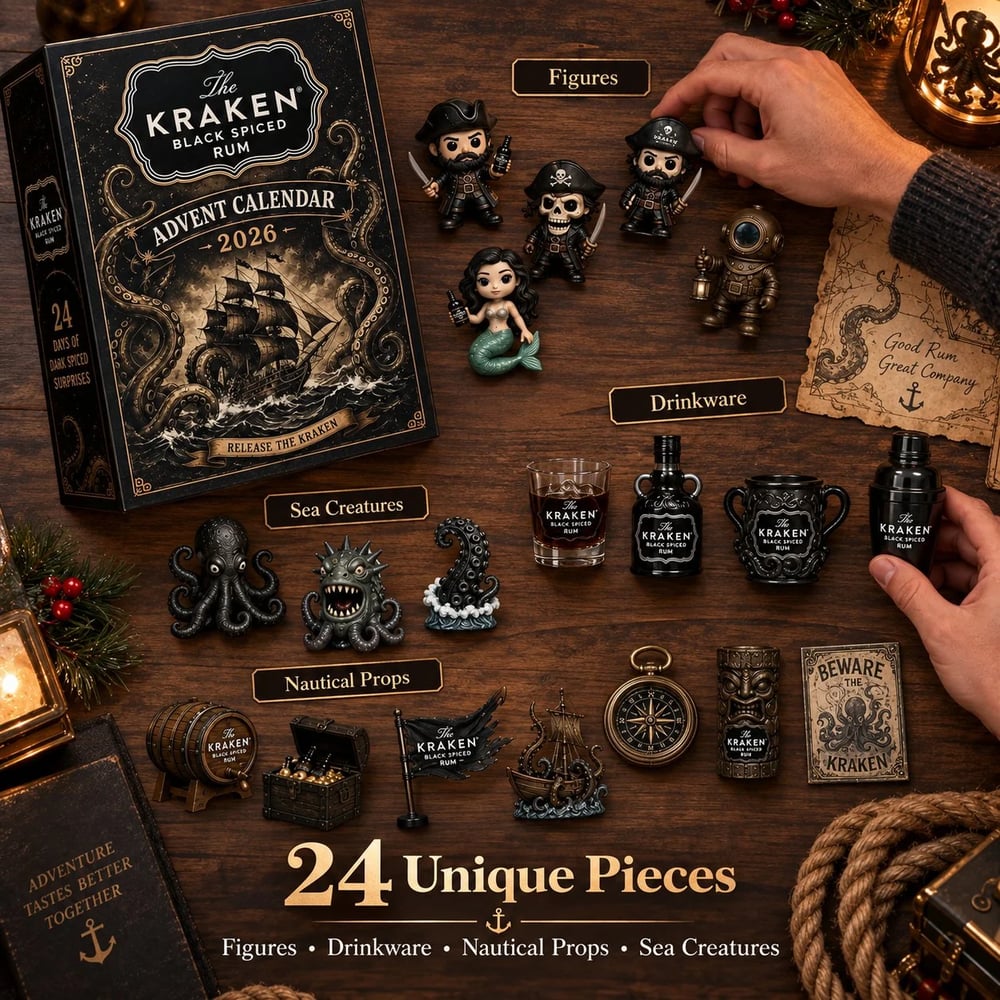 Kraken Rum Advent Calendar – 24-Day Mini Bottle Christmas Countdown