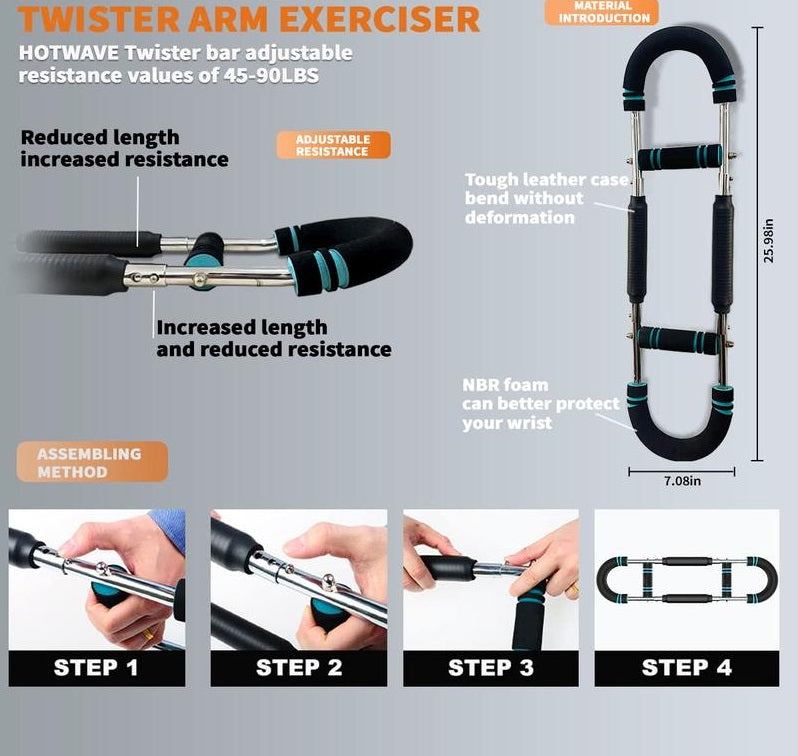 PowerTwist Arm Exerciser | Styrk, opbyg og fastgør-zarada.dk