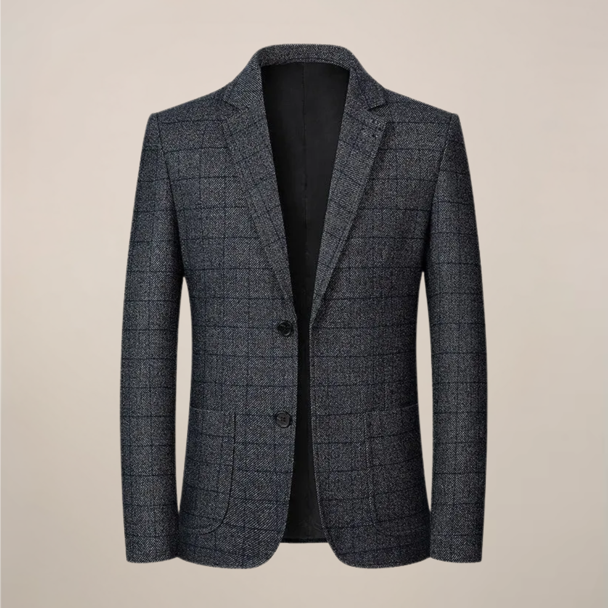 Herre Slim Fit Ternet Blazer – Vintage Check Skræddersyet Jakke