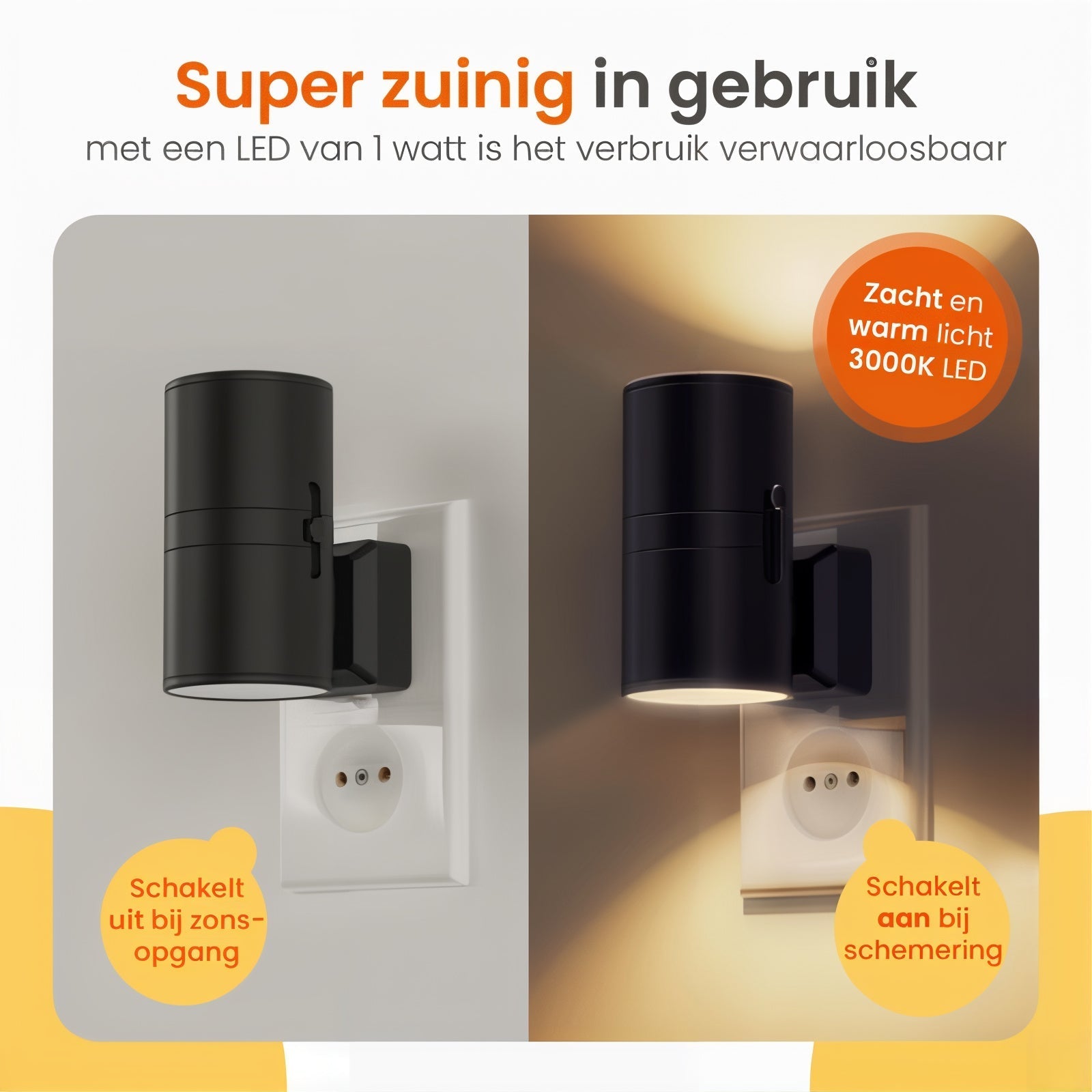 LuxeGlow Elegant Dimmable Nattelys | Skab den perfekte atmosfære med dæmpbart lys-zarada.dk