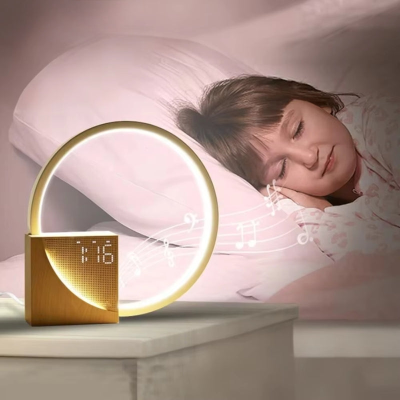 LumeClock – LED Bordlampe med Indbygget Vækkeur til Indendørs Brug