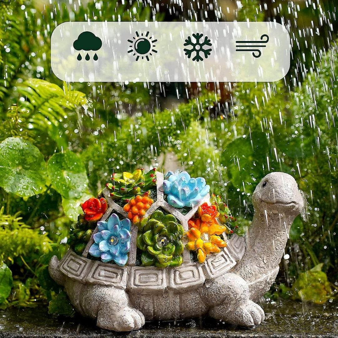 TurtleBloom - Håndlavet solcellelampe til elegant udeliv