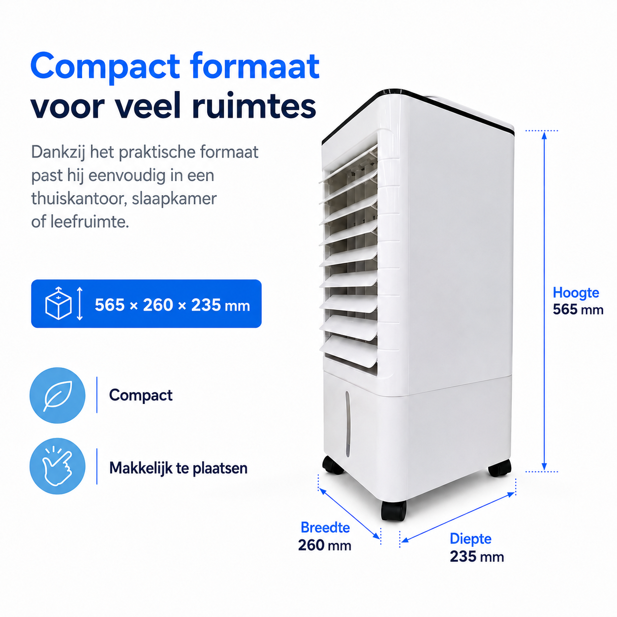 Bærbar Rammeløs Aircooler til Hjem & Kontor