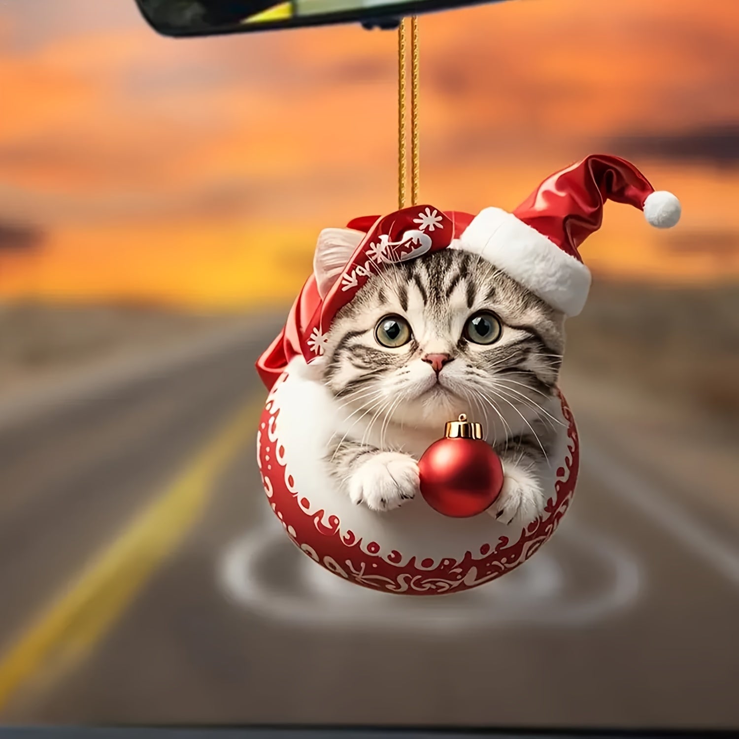 Vintage Katte Adventskalender – 24-delt julekalender med akryl ophæng
