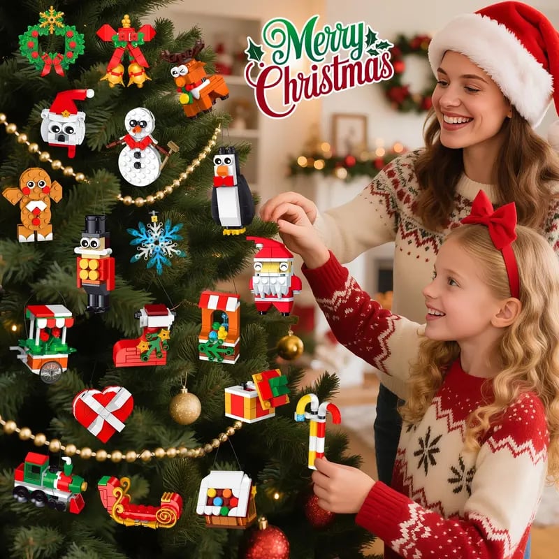CraftVent | 24 Dages Jule Countdown Ornament Byggesæt Adventskalender