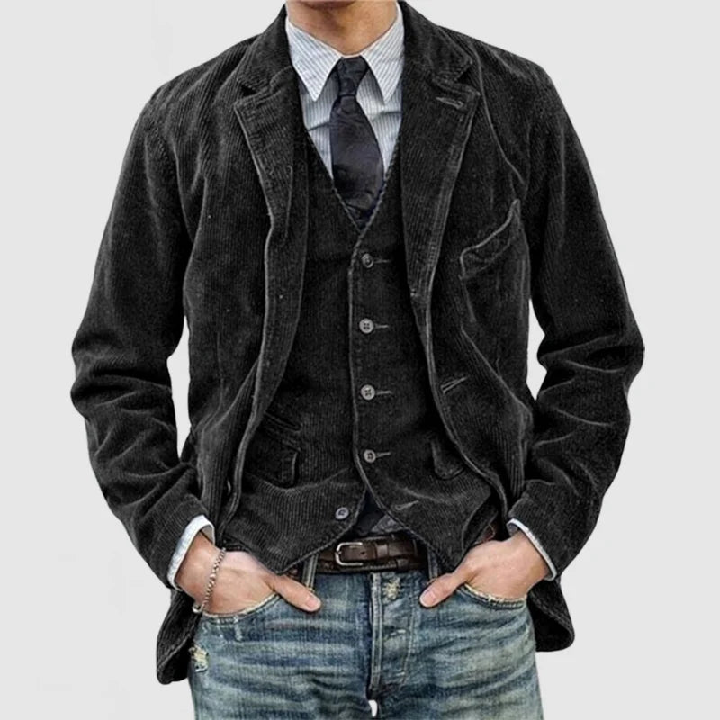 James Blazer Herre i Fløjl – Elegant, Varm & Alsidig med Moderne Vest