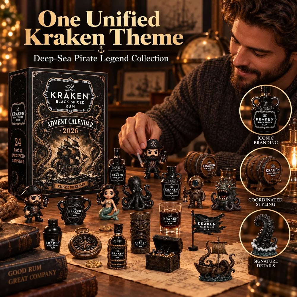 Kraken Rum Advent Calendar – 24-Day Mini Bottle Christmas Countdown