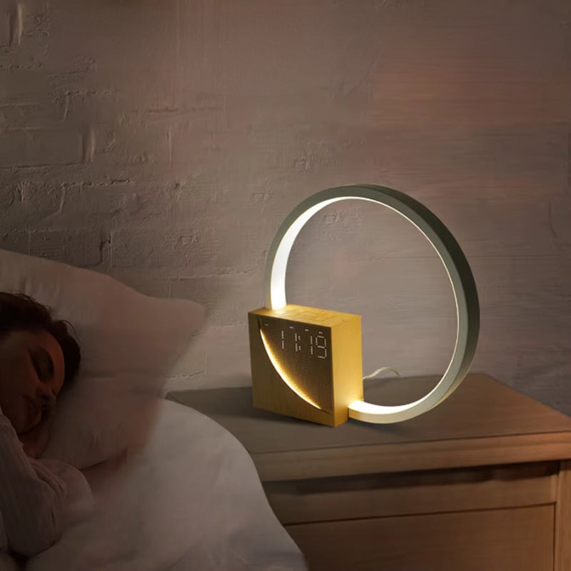 LumeClock – LED Bordlampe med Indbygget Vækkeur til Indendørs Brug