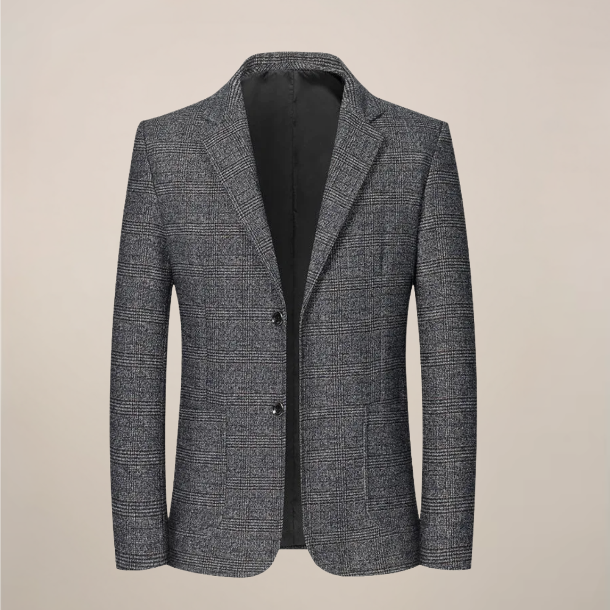 Herre Slim Fit Ternet Blazer – Vintage Check Skræddersyet Jakke