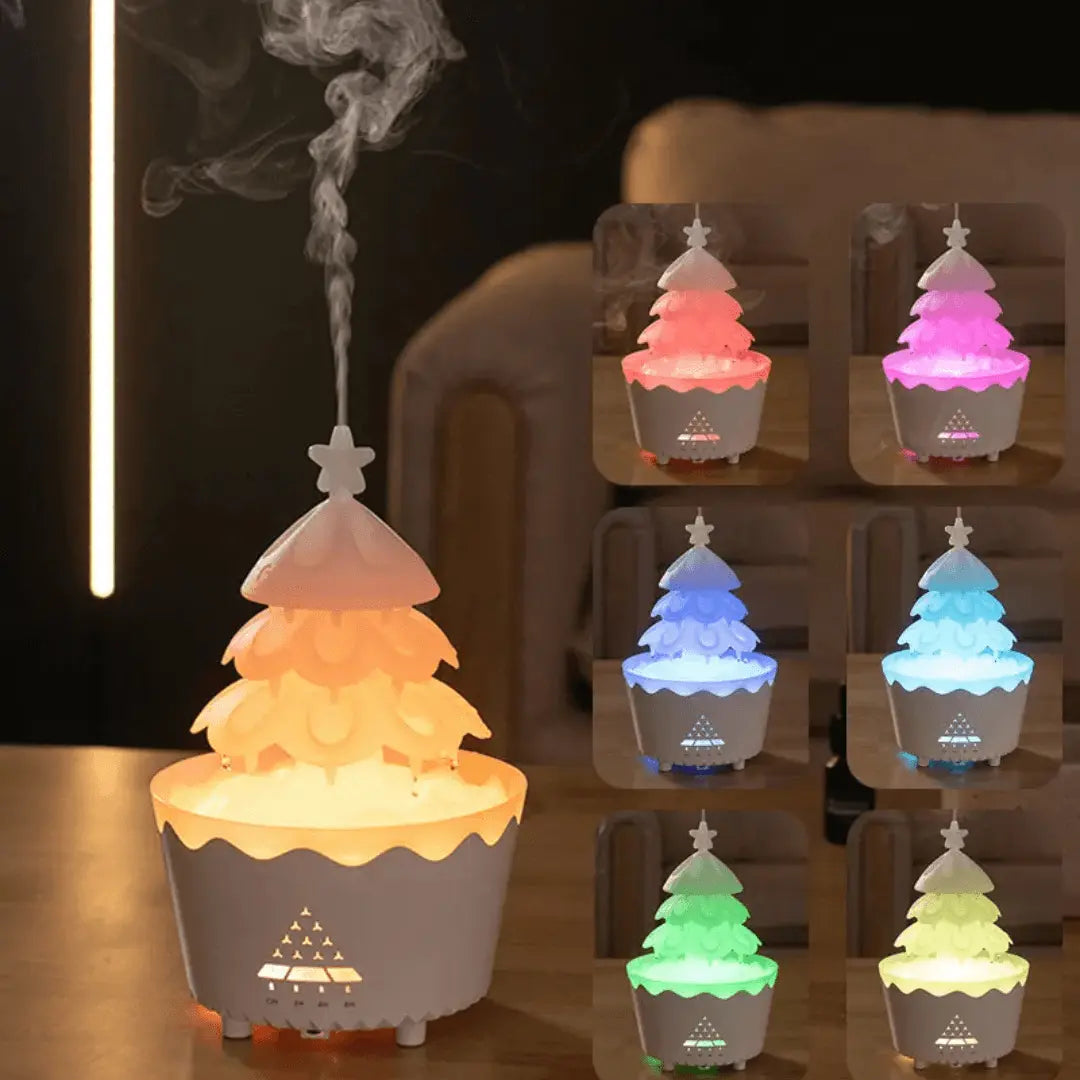 AromaBoom Jule Diffuser – Ultralyd Luftfugter med LED og USB
