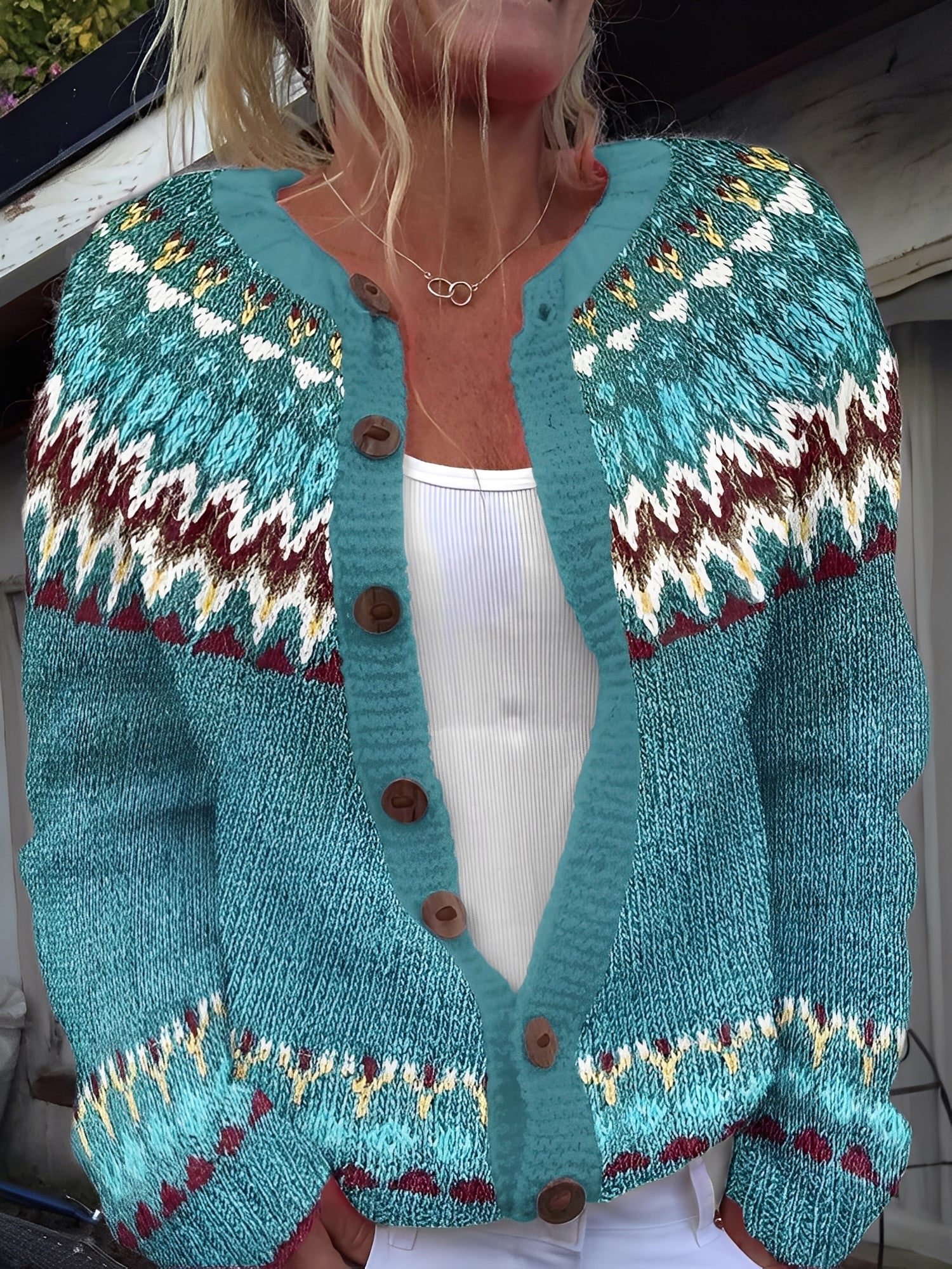 Ember – Kvinders Knappet Cardigan – Let og Blød Strik med Klassisk og Elegant Design