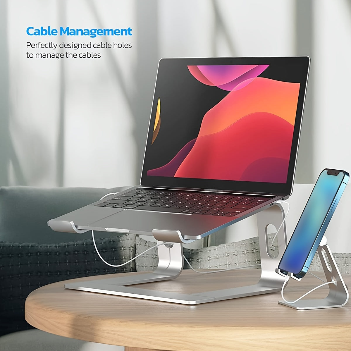 Aluminium Laptopstandaard – Ergonomisk og Ventilerende