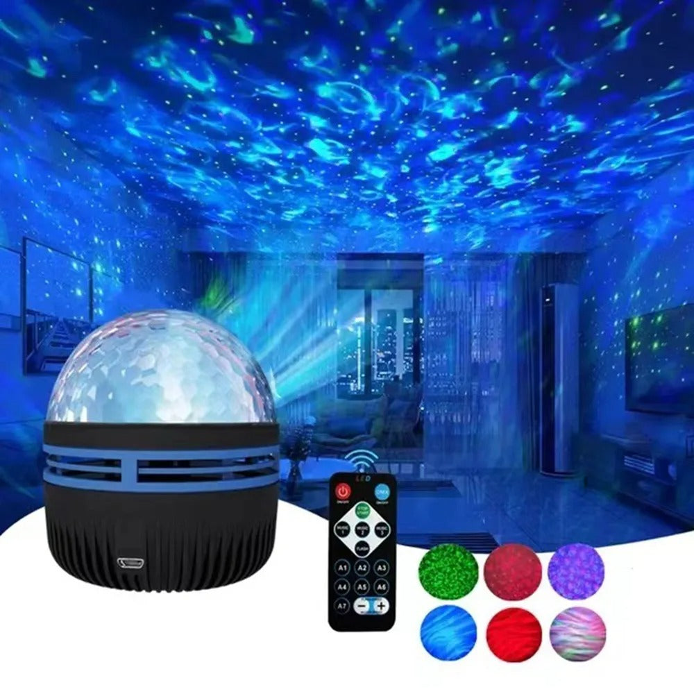 Auroralight – Nordlys Projektor Bordlampe med Musikstyring og Fjernbetjening