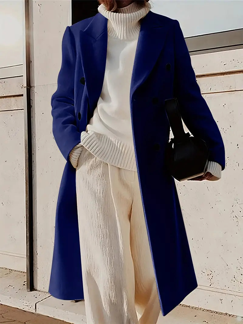 Mariana Manteau Lang Kvinde – Elegant Cashmere Trench med Moderne & Tidløst Snit
