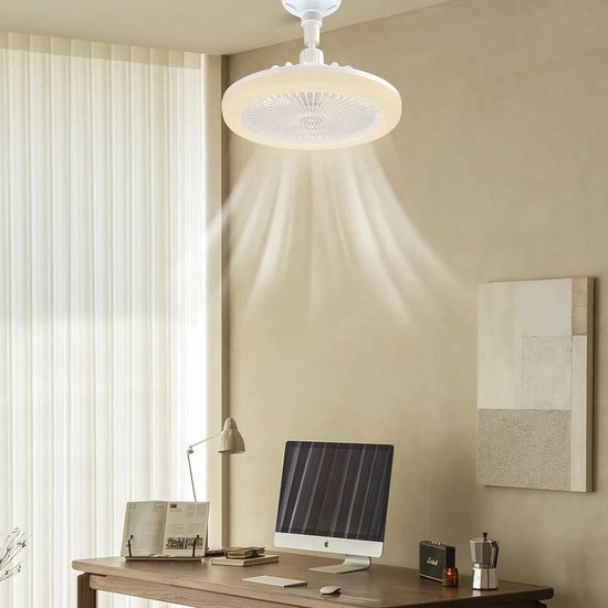 BreezeGlow - Loftsventilator med skarp LED-belysning og kølende luftstrøm