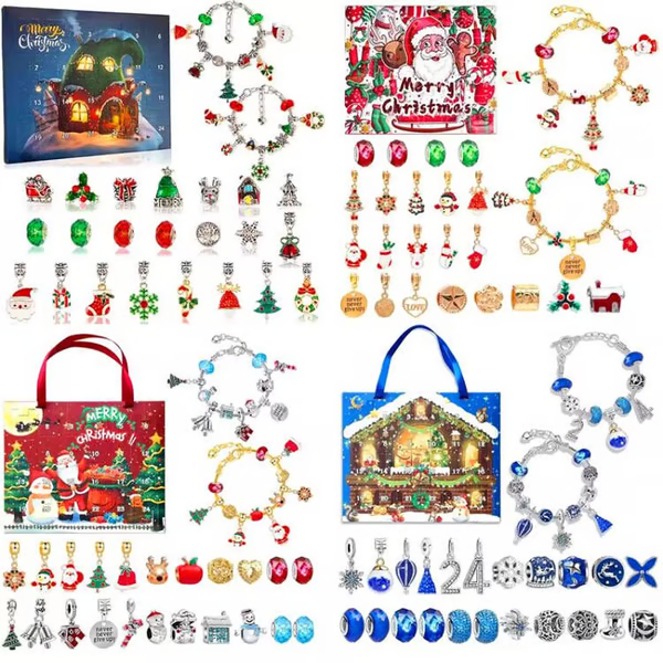 XmasBrace | 24 stk DIY julekalender armbåndssæt til festlig sjov
