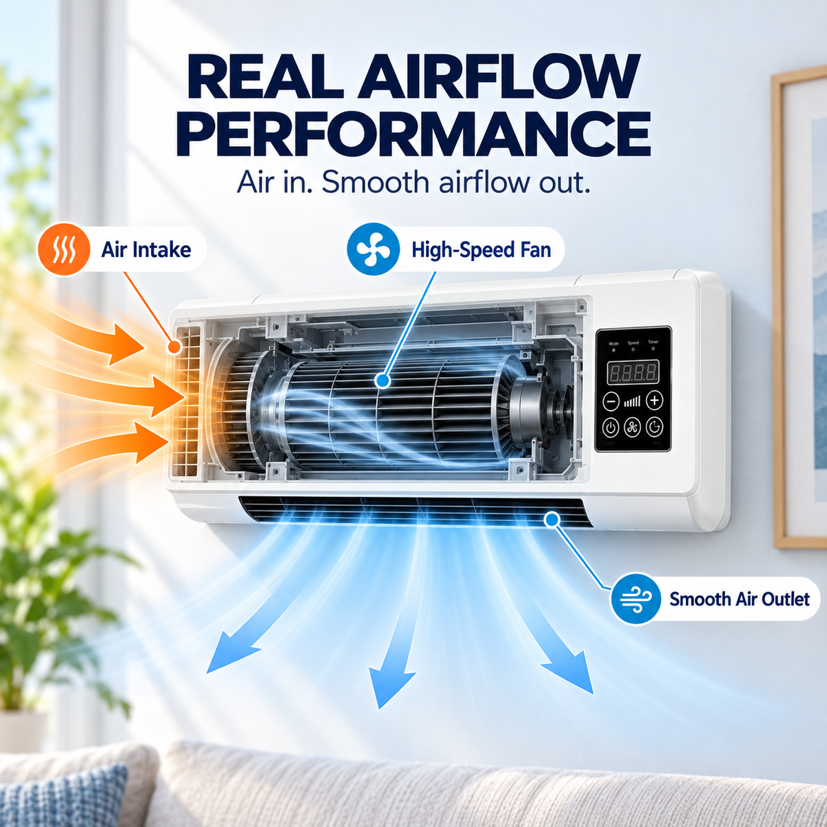 Wall-Mounted Air Conditioner & Heater 2-in-1 – Wall-Mounted Air Conditioning with Remote Control