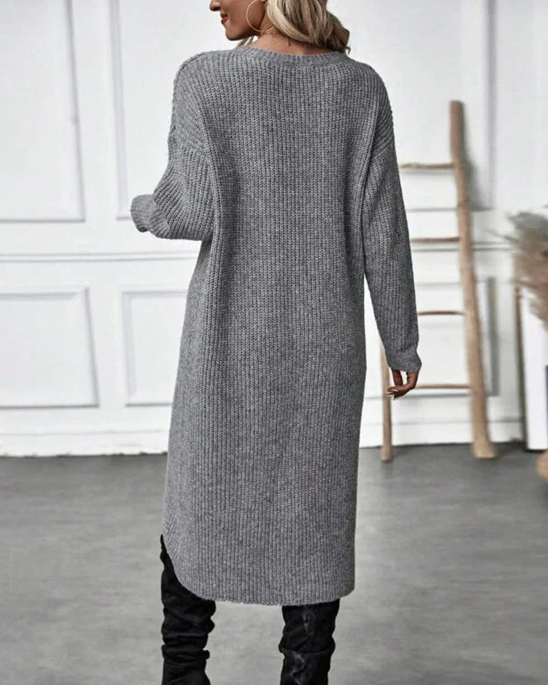 Sylvia Pull Kvinde – Lang Elegant & Komfortabel Sweater til Chic Hverdaglook