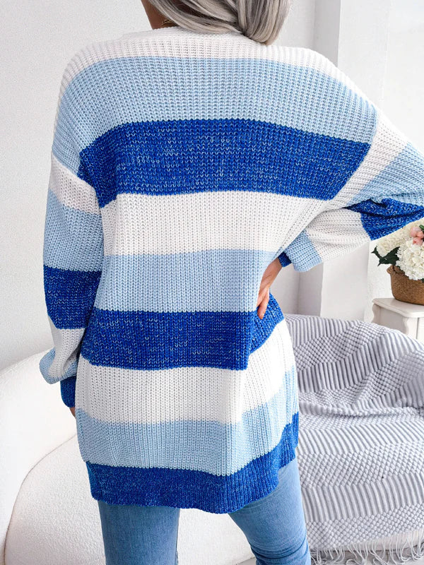 Alianna Cardigan Kvinde – Elegant Ternet Cardigan med Chic Lanterneærmer