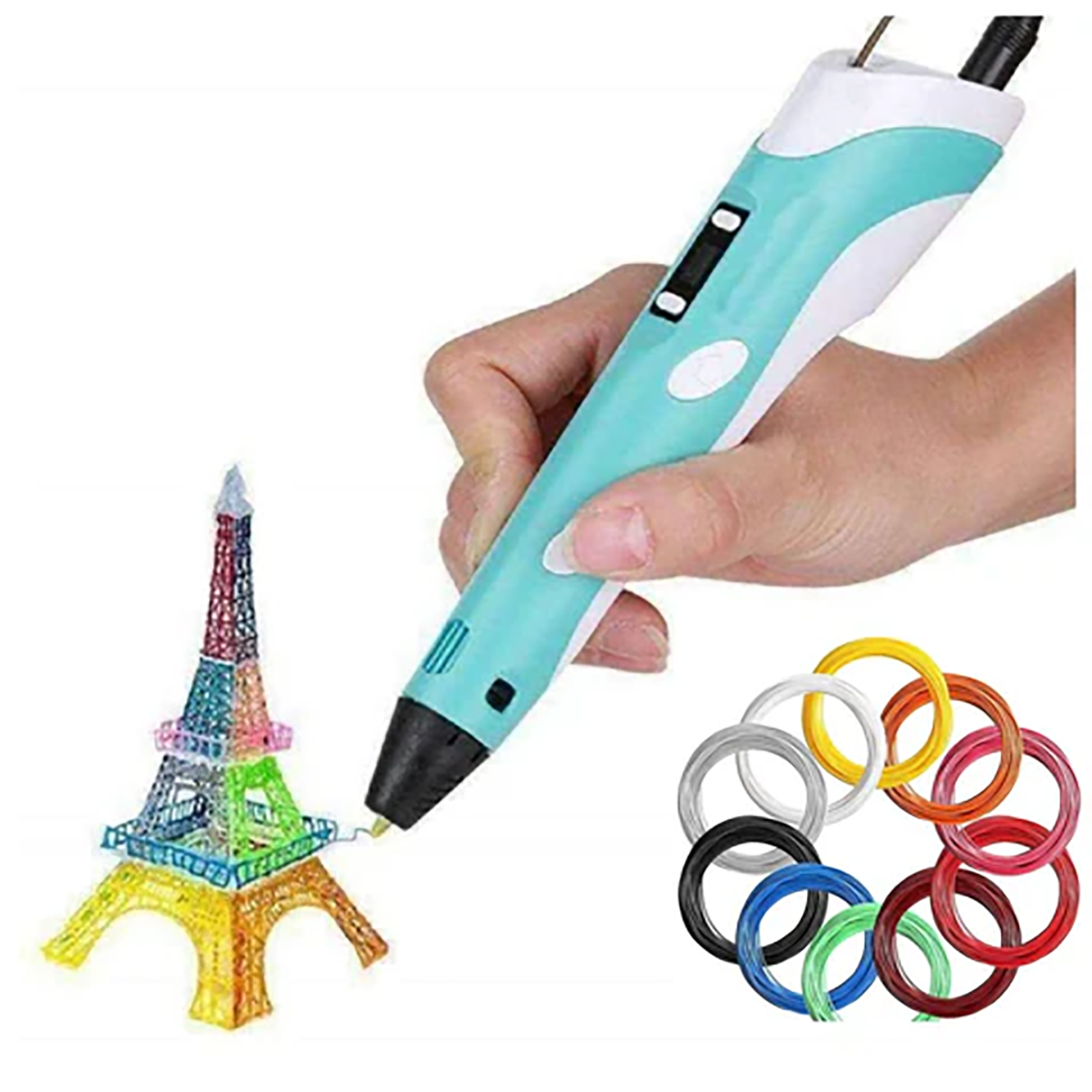3D-Printpen DIY-tegnerpen med 200M PLA-filament, gave til børn